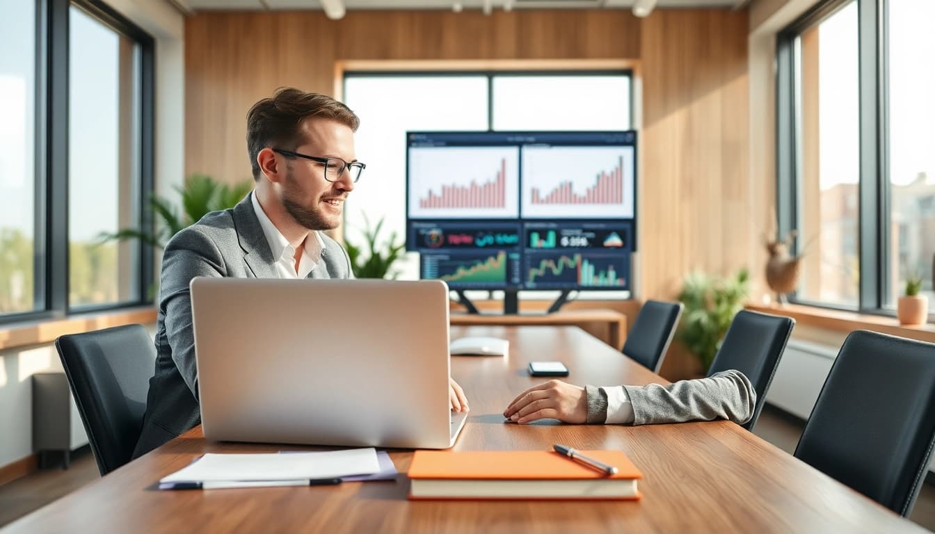 Professioneller Headhunter Finance berät Kandidaten in einem modernen Büro.