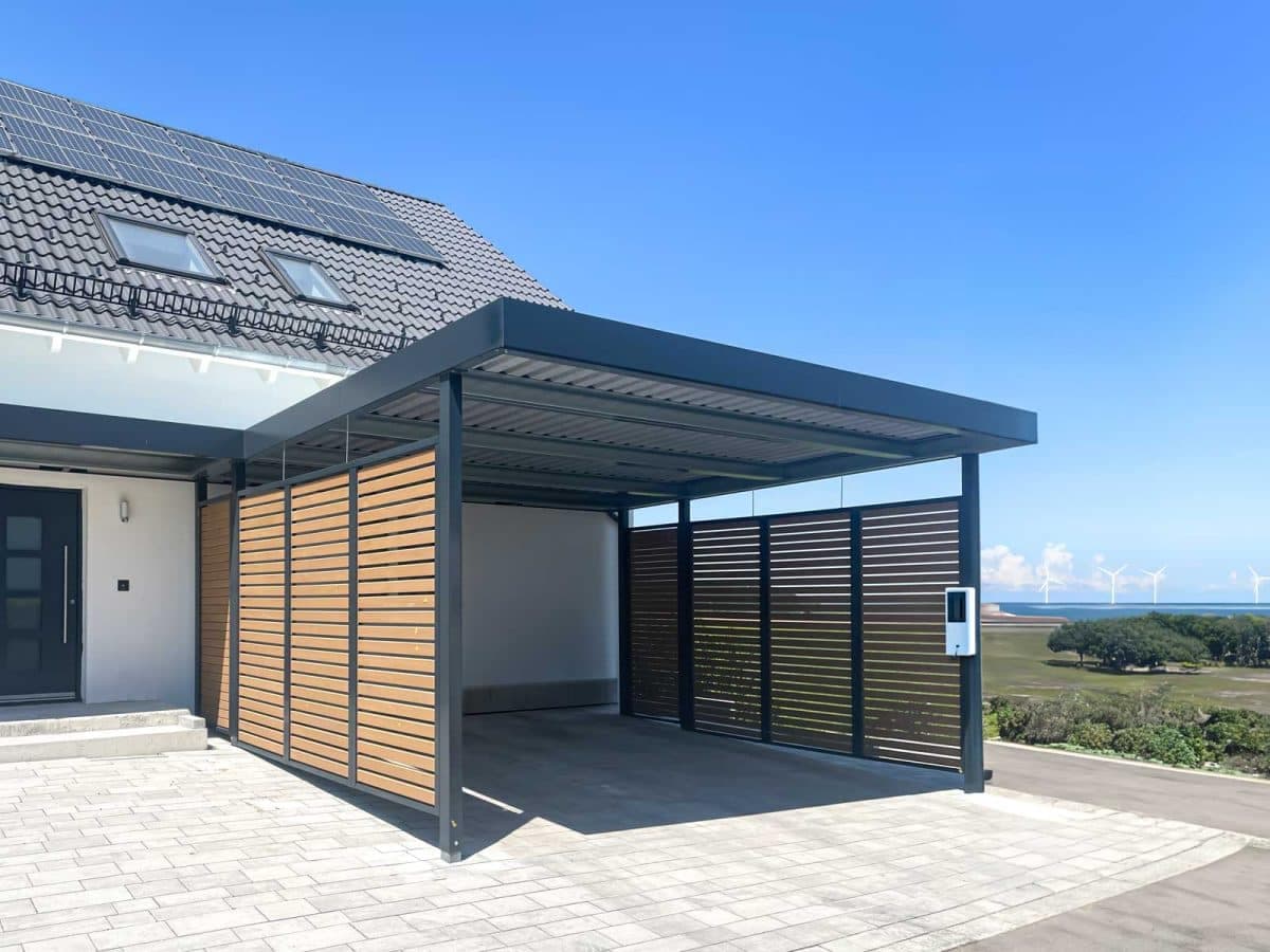 Carport Metall mit Geräteraum – Praktische 2-in-1 Lösung