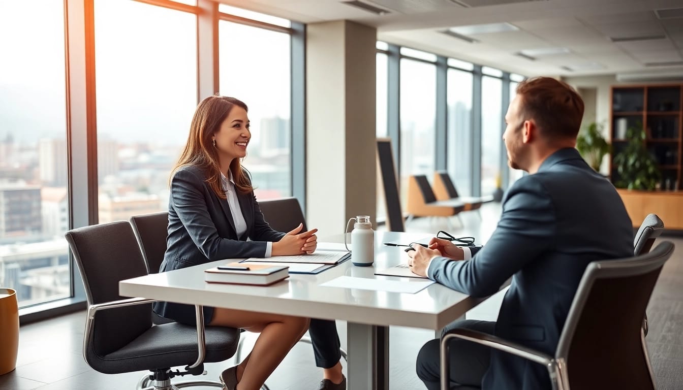 Headhunter Schweiz berät Kandidaten professionell in einem modernen Büro.