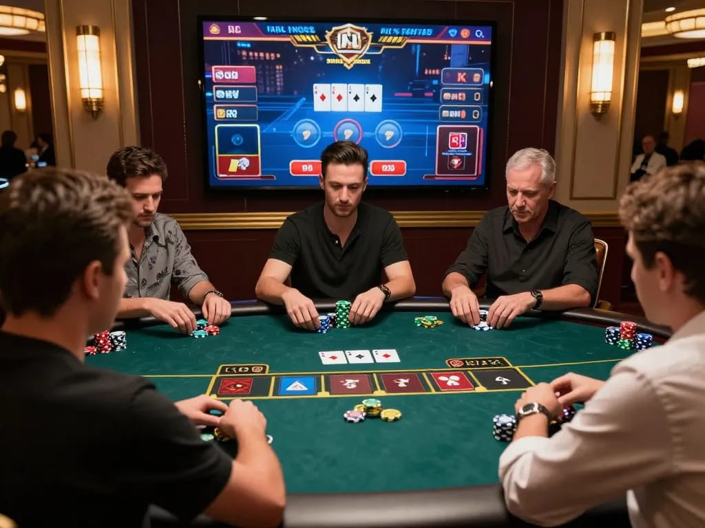 Engage in thrilling poker gameplay at https://f168.tech/ with a live dealer in an immersive environment.