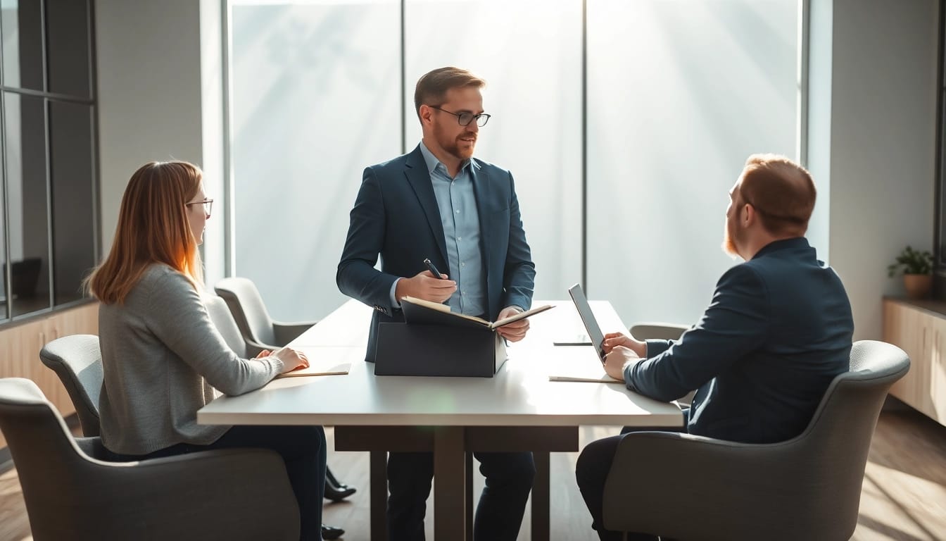 Headhunter Heidelberg bei der Arbeit im modernen Büro mit Kandidaten