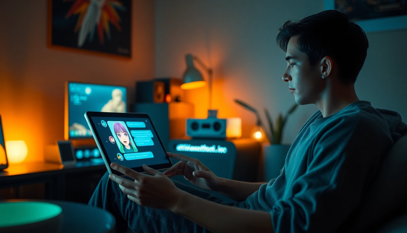 Engaging AI chat NSFW interaction in a cozy digital setting