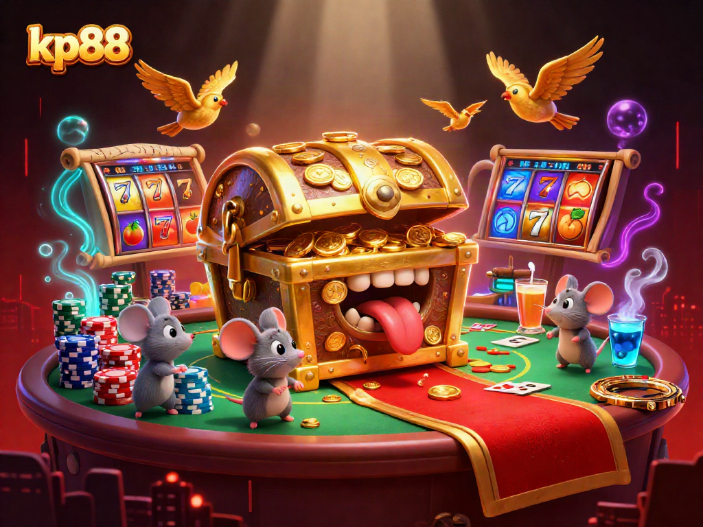Experience exciting gaming at kp88 with vibrant slots, poker action, and glowing treasures.