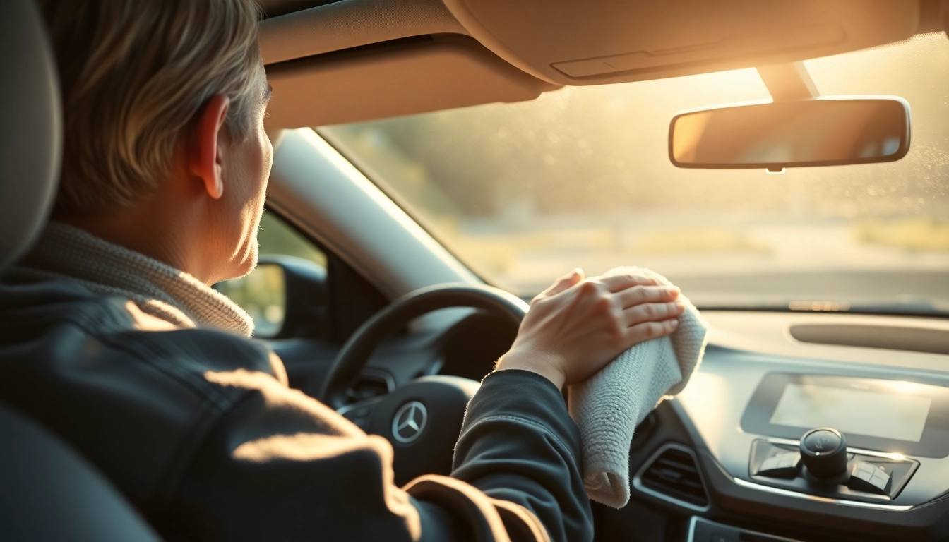 Autopflege für Neuwagen: Glänzendes Auto wird mit Premium Autopflege Produkten gereinigt.