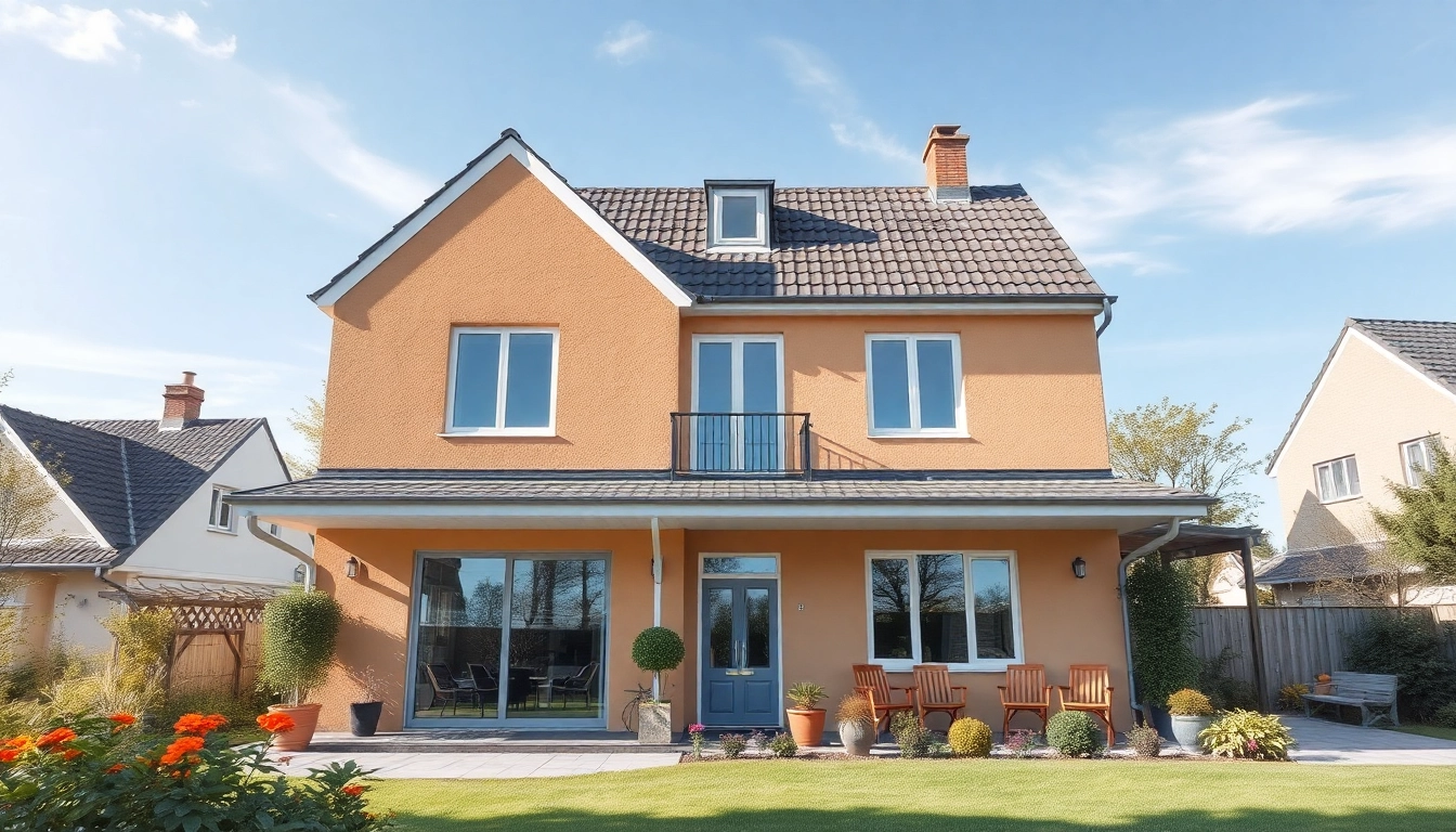 Den perfekten Look für Ihre Hausrenovierung: Vorher-Nachher Vergleich eines modernisierten Hauses mit frischem Anstrich.