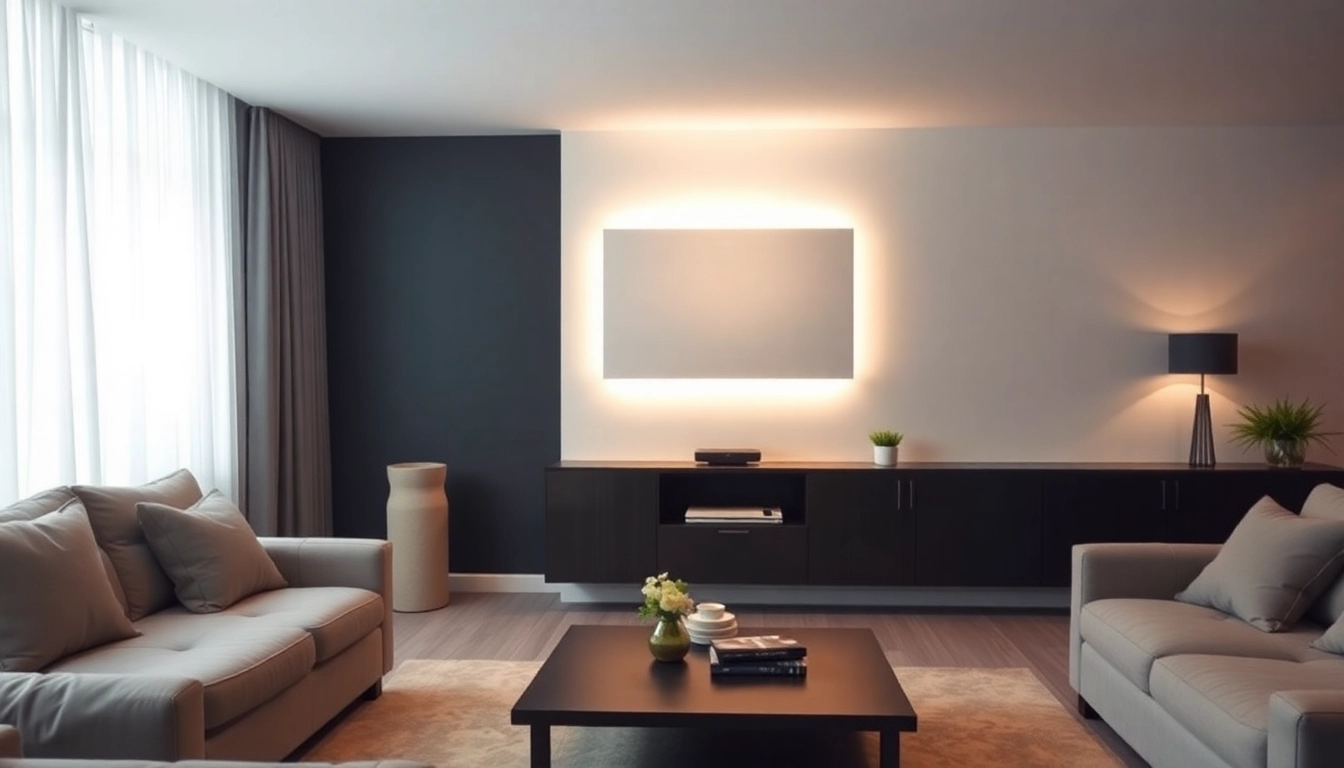 Klimaanlagen kaufen: Entdecken Sie eine elegante Klimaanlage in einem modern gestalteten Wohnzimmer.