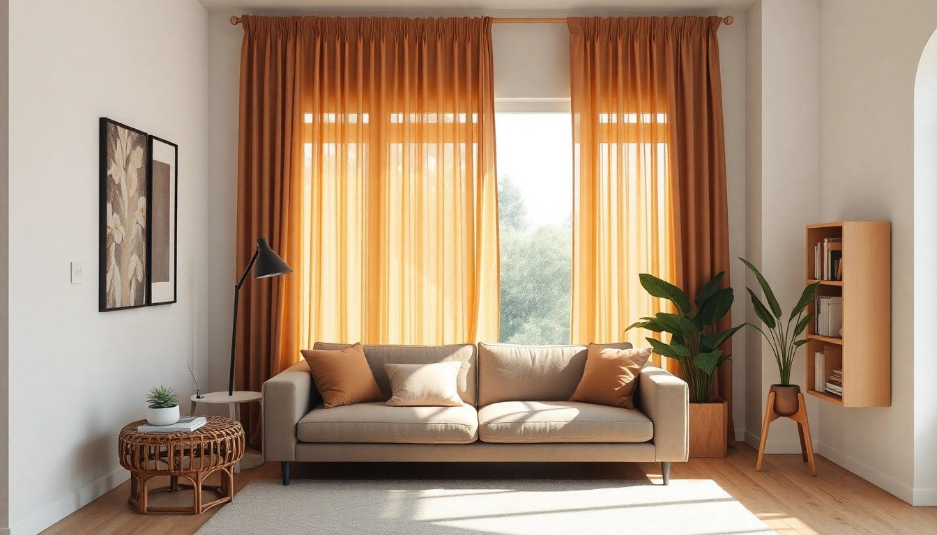 Plissee nach Maß, das sanft das Licht filtert und eine gemütliche Atmosphäre in einem modernen Wohnzimmer schafft.