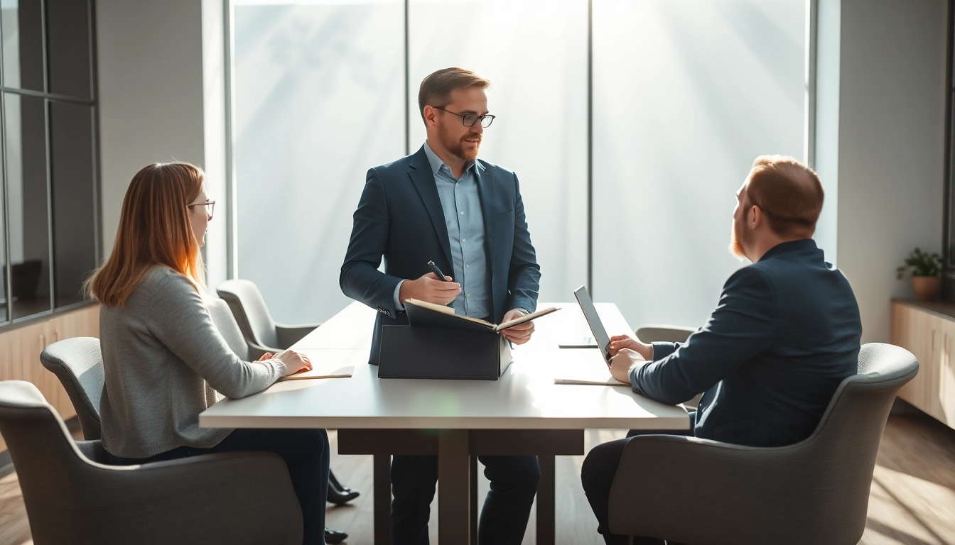 Headhunter Heidelberg bei der Arbeit im modernen Büro mit Kandidaten