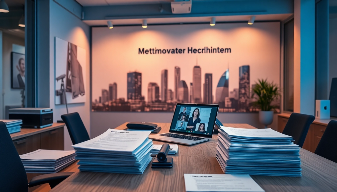 Headhunter Mühlheim zeigt ein modernes Büro mit einem professionellen Headhunter bei der Arbeit.
