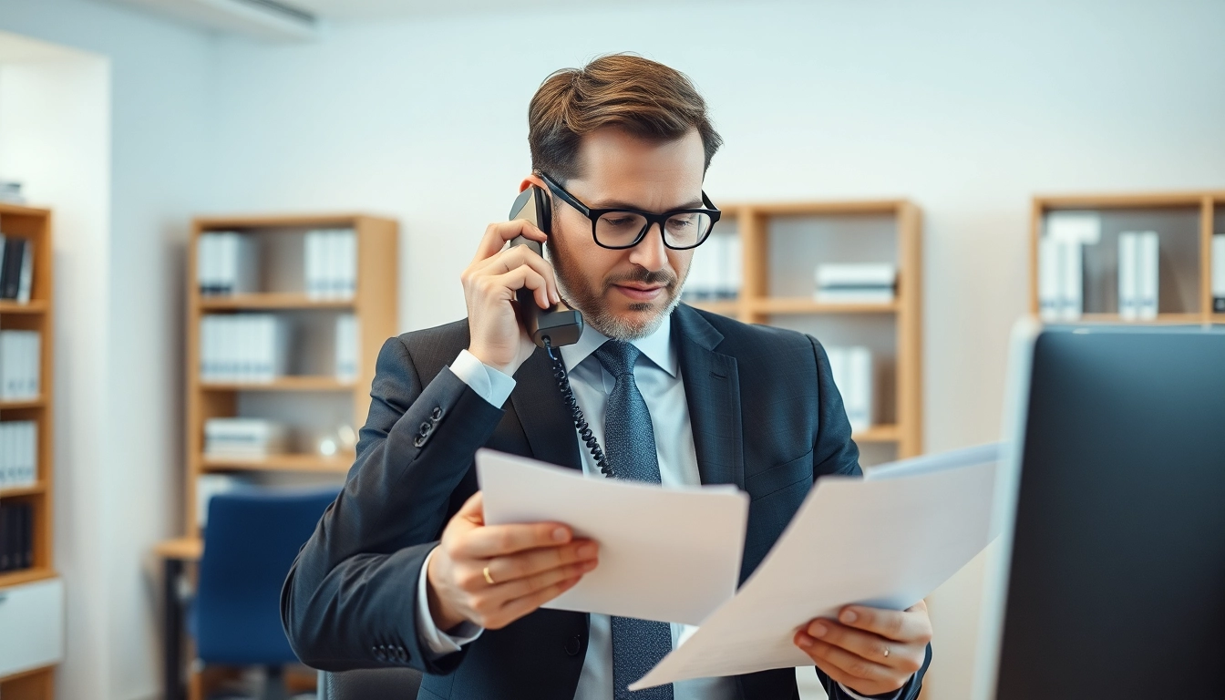 Headhunter Krefeld berät einen Klienten in einem modernen Büro-Setting.
