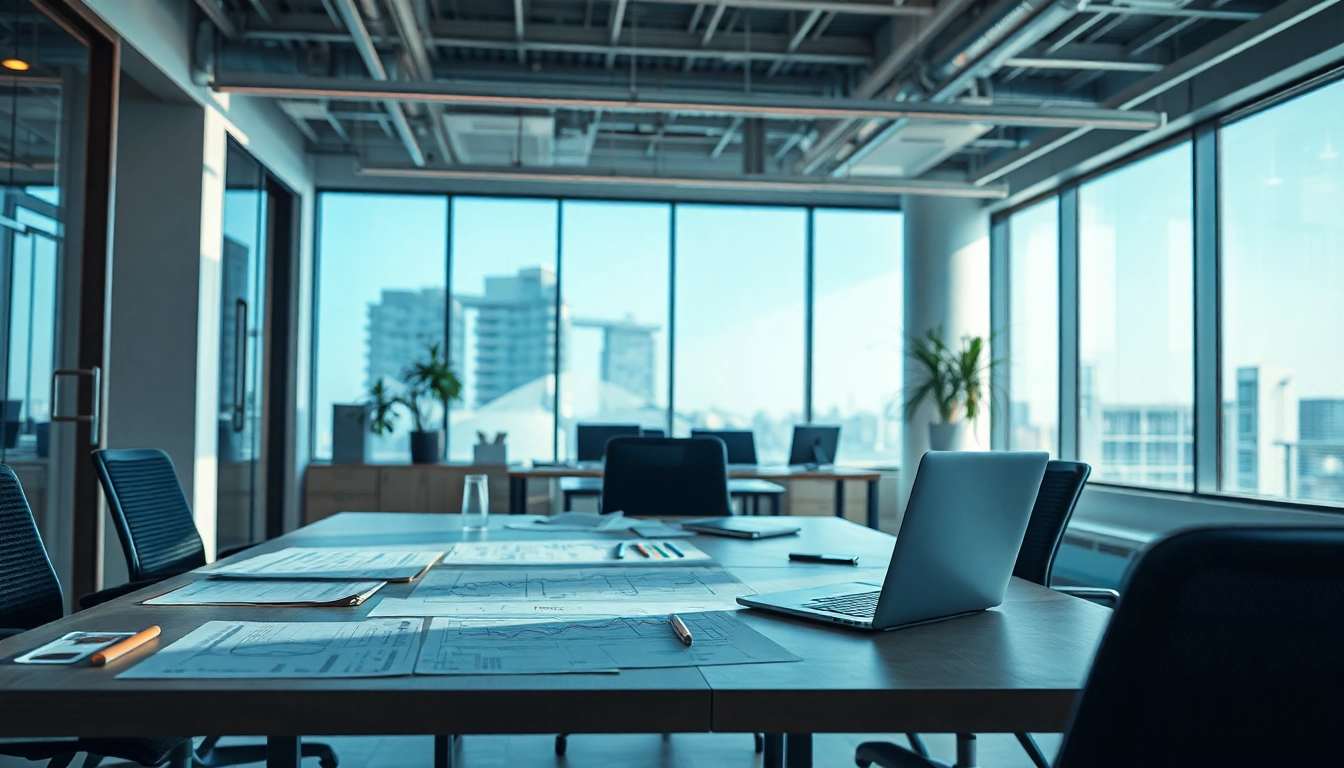 Professioneller Headhunter Ingenieure arbeitet fokussiert in einem modernen Büro mit technischen Unterlagen.