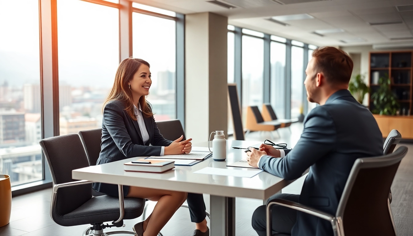 Headhunter Schweiz berät Kandidaten professionell in einem modernen Büro.