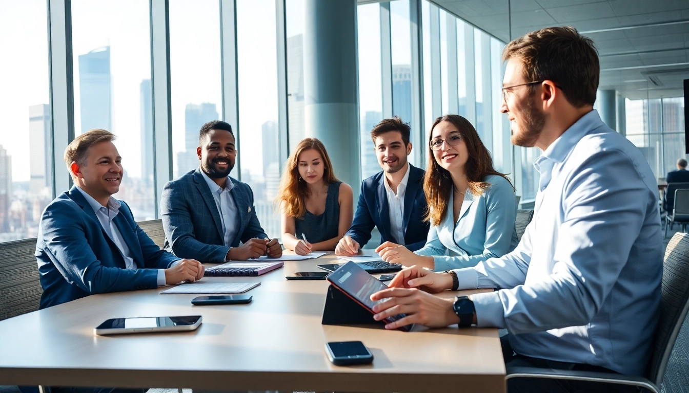 Headhunter IT in action at a modern office discussing recruitment strategies.