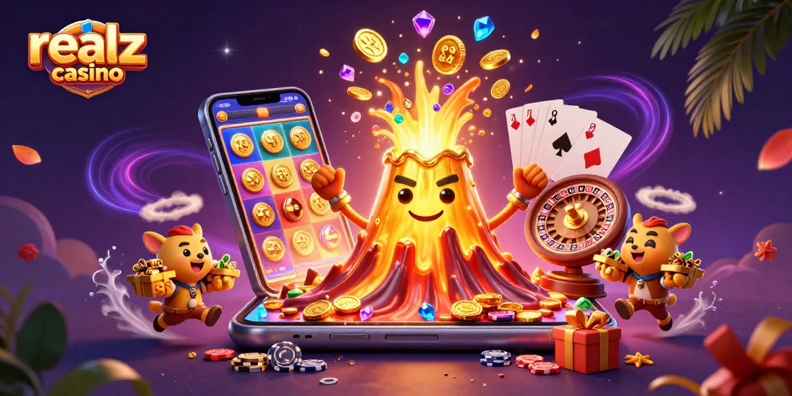 Win at realz casino with thrilling games and vibrant graphics in a magical eruption of excitement.